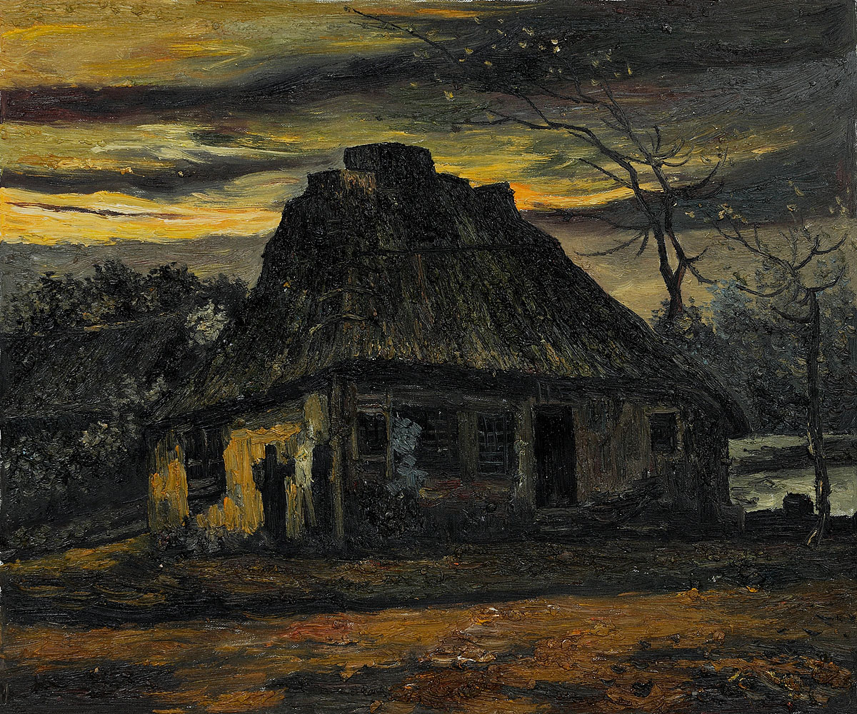 The Cottage, 1885 by Vincent Van Gogh - Click Image to Close